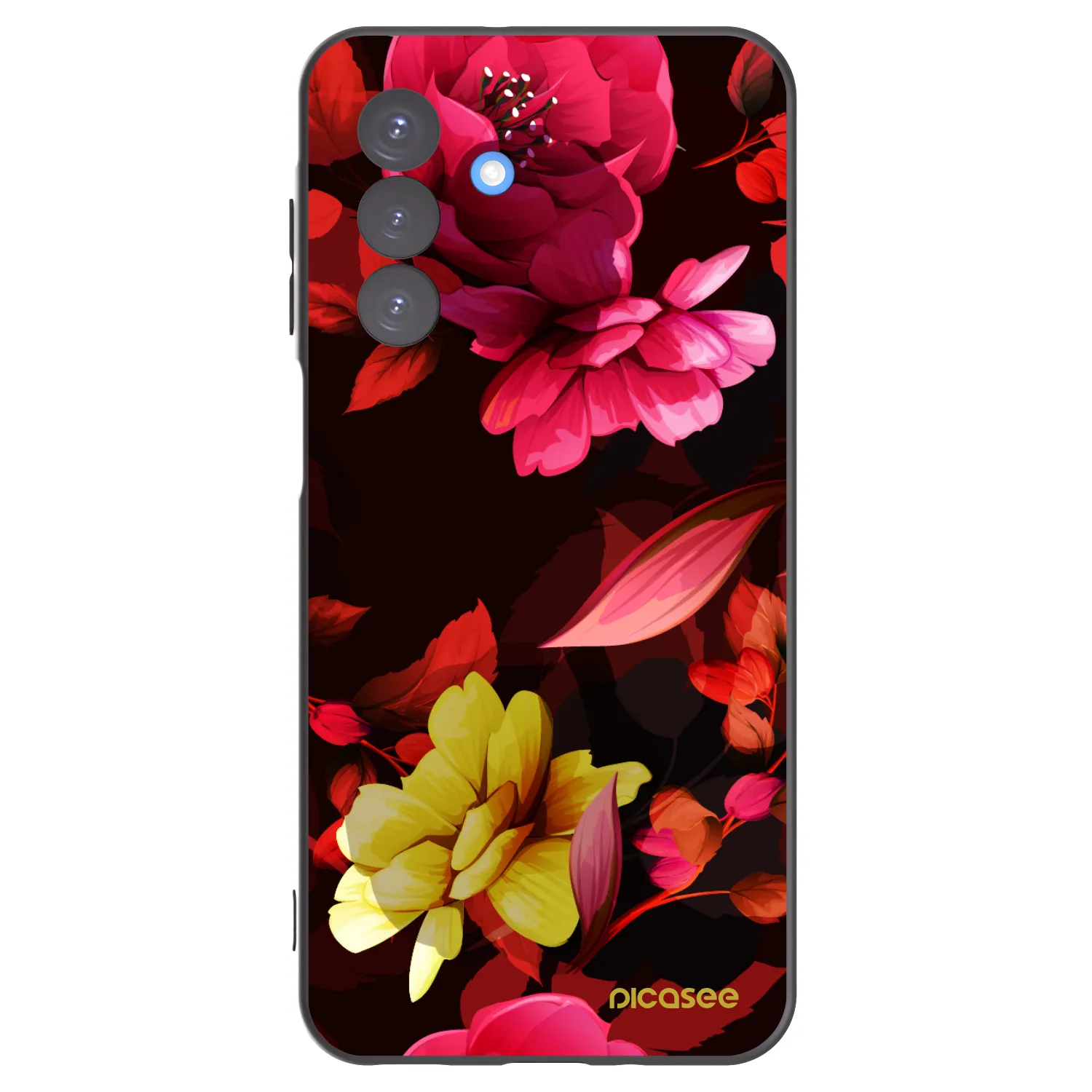 Picasee silikonový černý obal pro Samsung Galaxy A17 5G - Dark Peonny