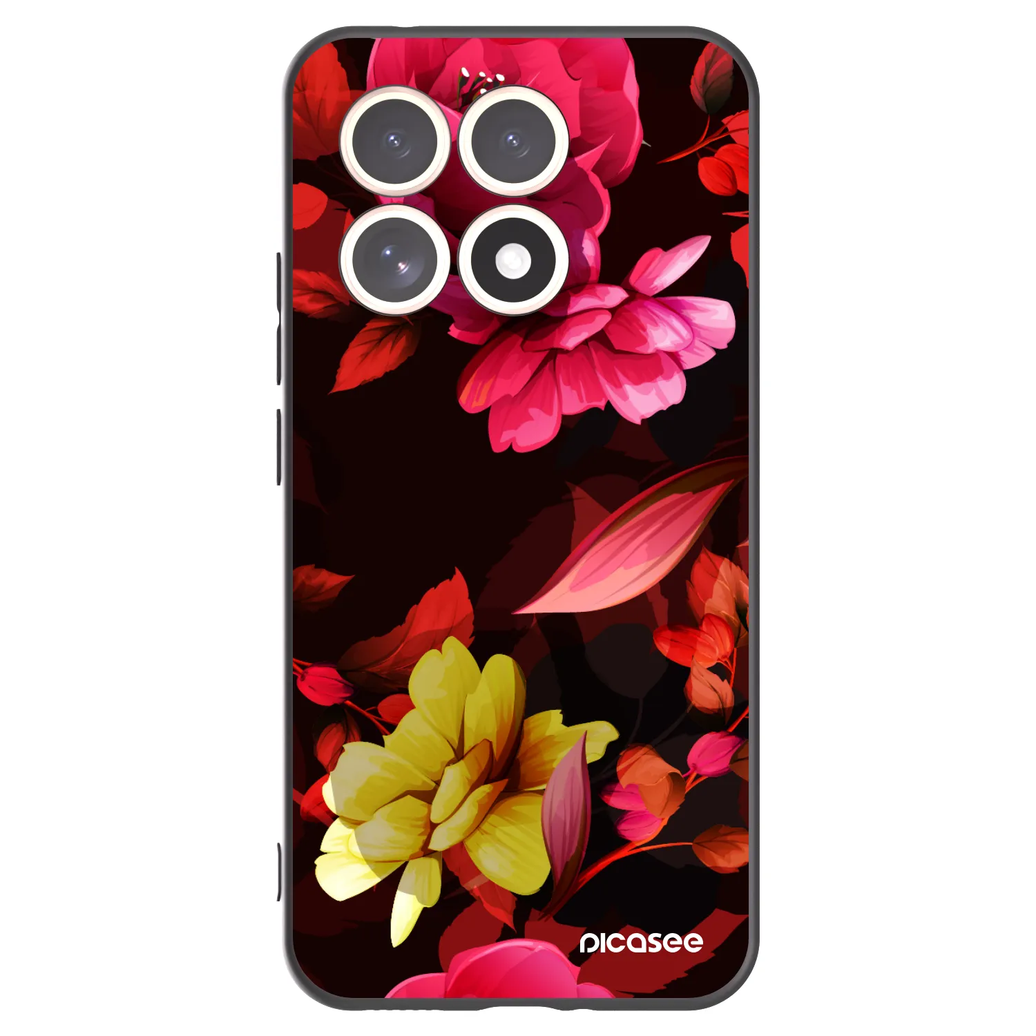 Picasee silikonový černý obal pro Xiaomi 15T - Dark Peonny