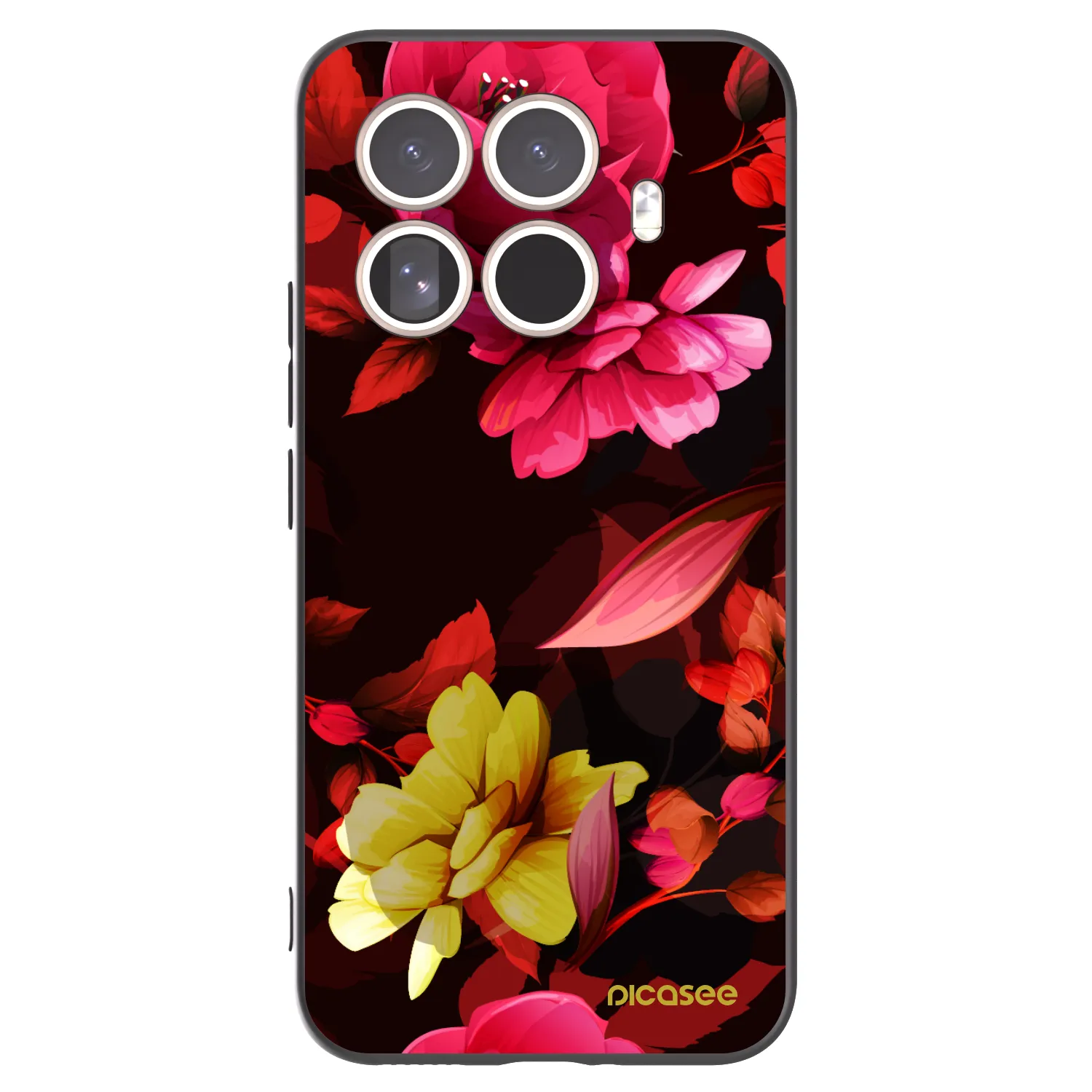 Picasee silikonový černý obal pro Xiaomi 15T Pro - Dark Peonny