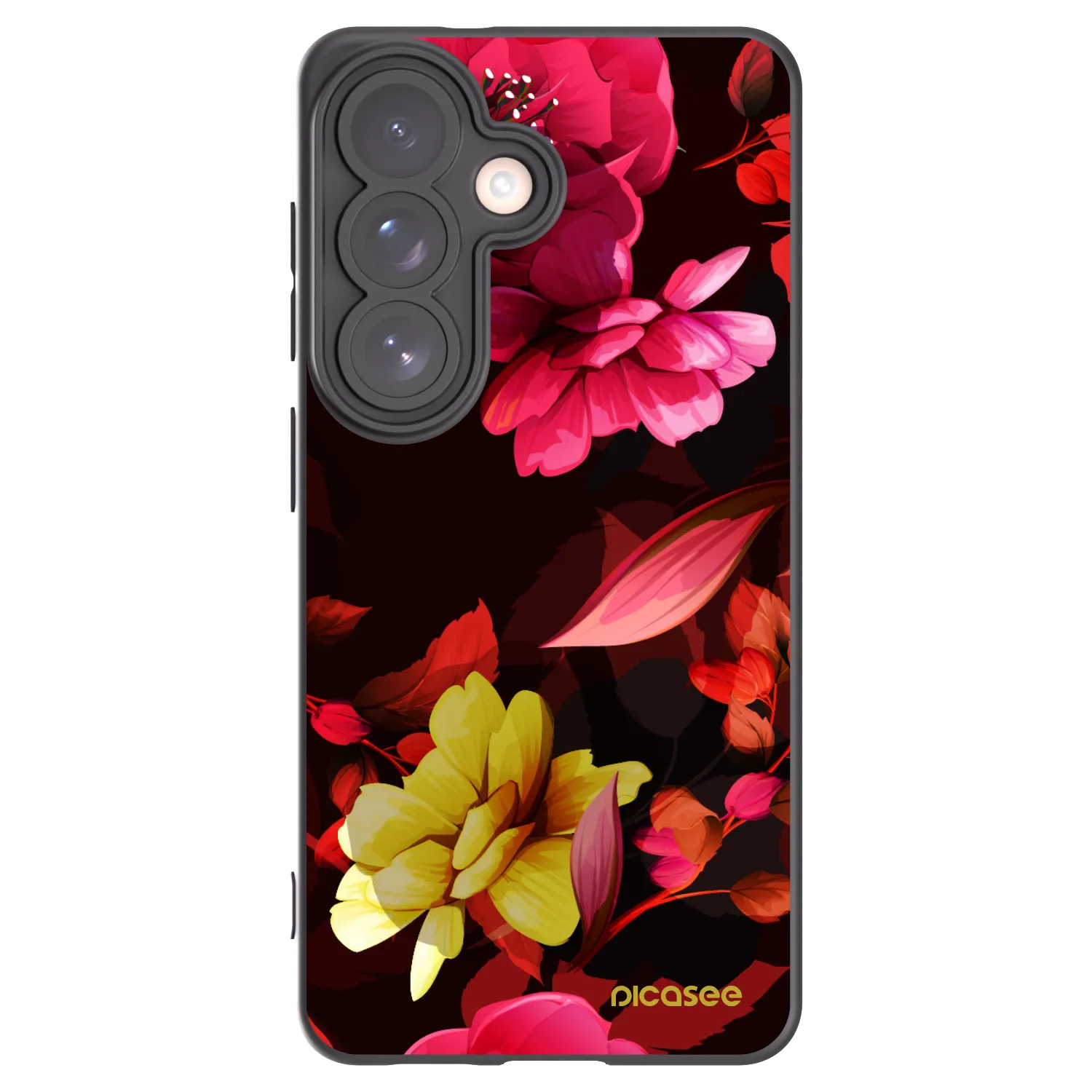 Picasee silikonový černý obal pro Samsung Galaxy S26 - Dark Peonny