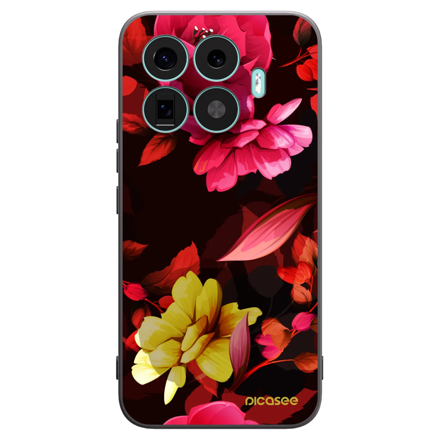 Picasee silikonový černý obal pro Xiaomi 17T Pro - Dark Peonny