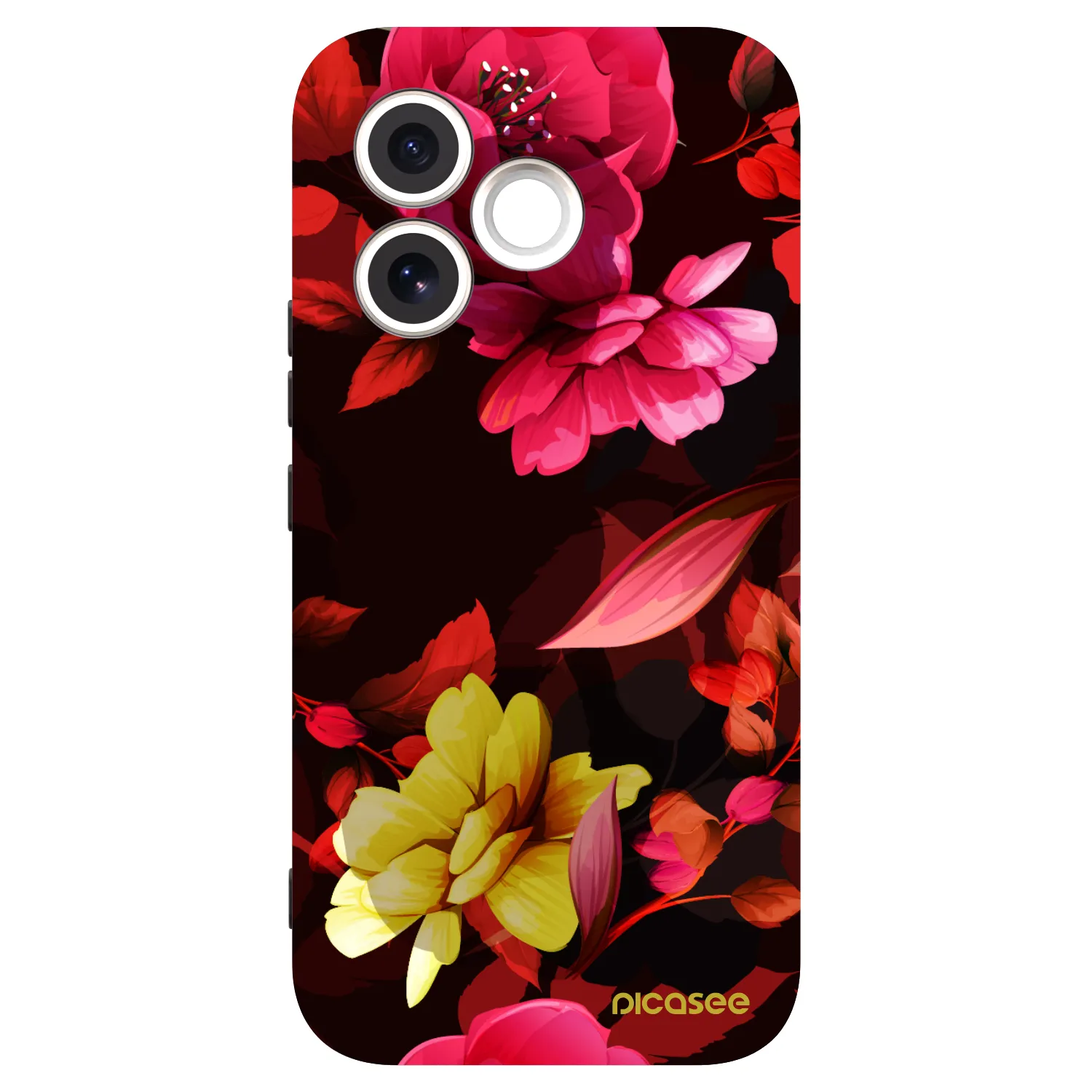 Picasee silikonový černý obal pro Honor 600 Lite - Dark Peonny