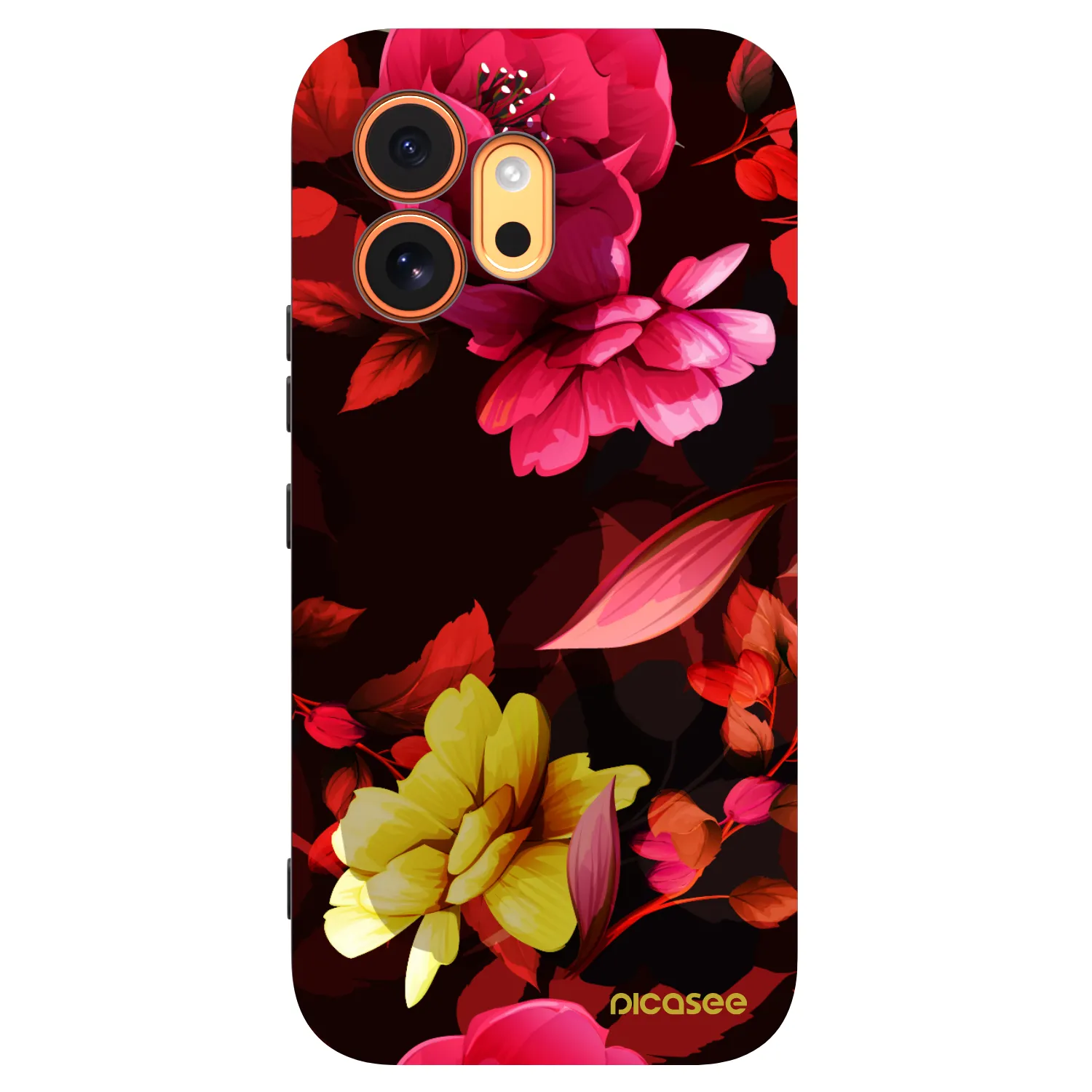 Picasee silikonový černý obal pro Honor 600 - Dark Peonny