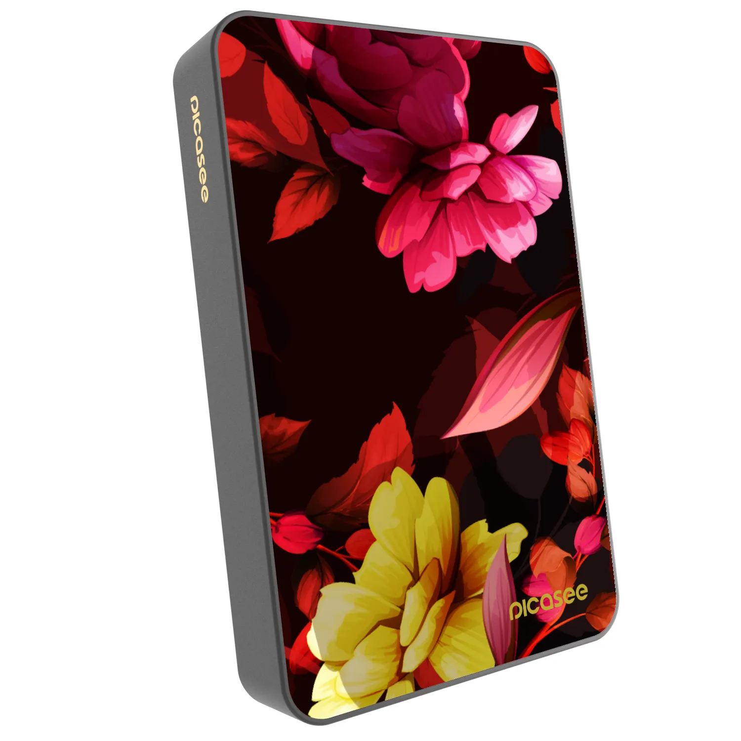 Picasee Powerbanka s MagSafe 10 000 mAh Šedá - Dark Peonny