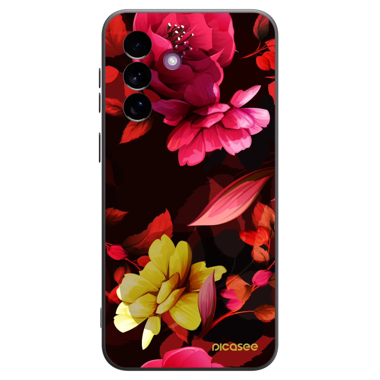 Picasee silikonový černý obal pro Samsung Galaxy A37 - Dark Peonny