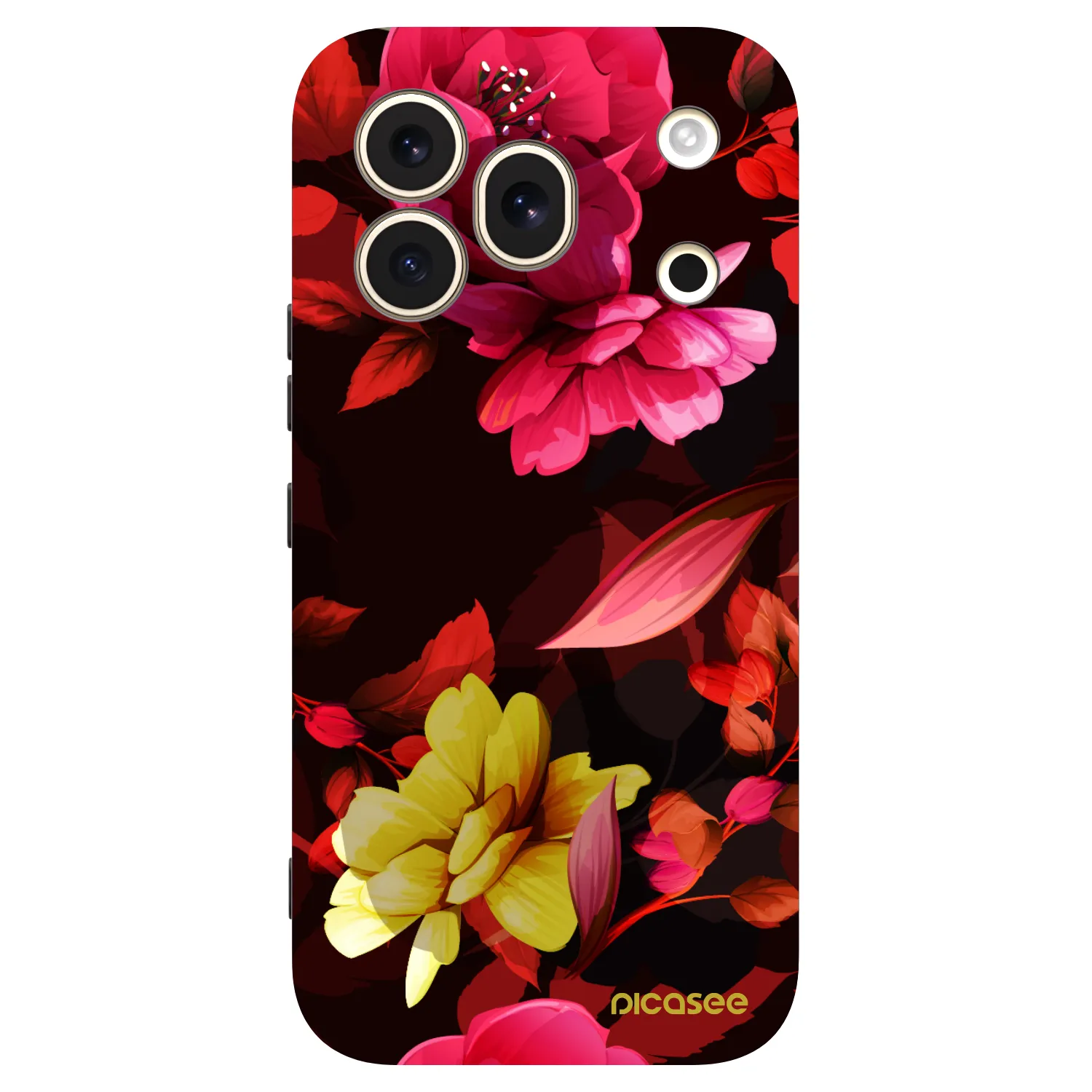 Picasee silikonový černý obal pro Honor 600 Pro - Dark Peonny