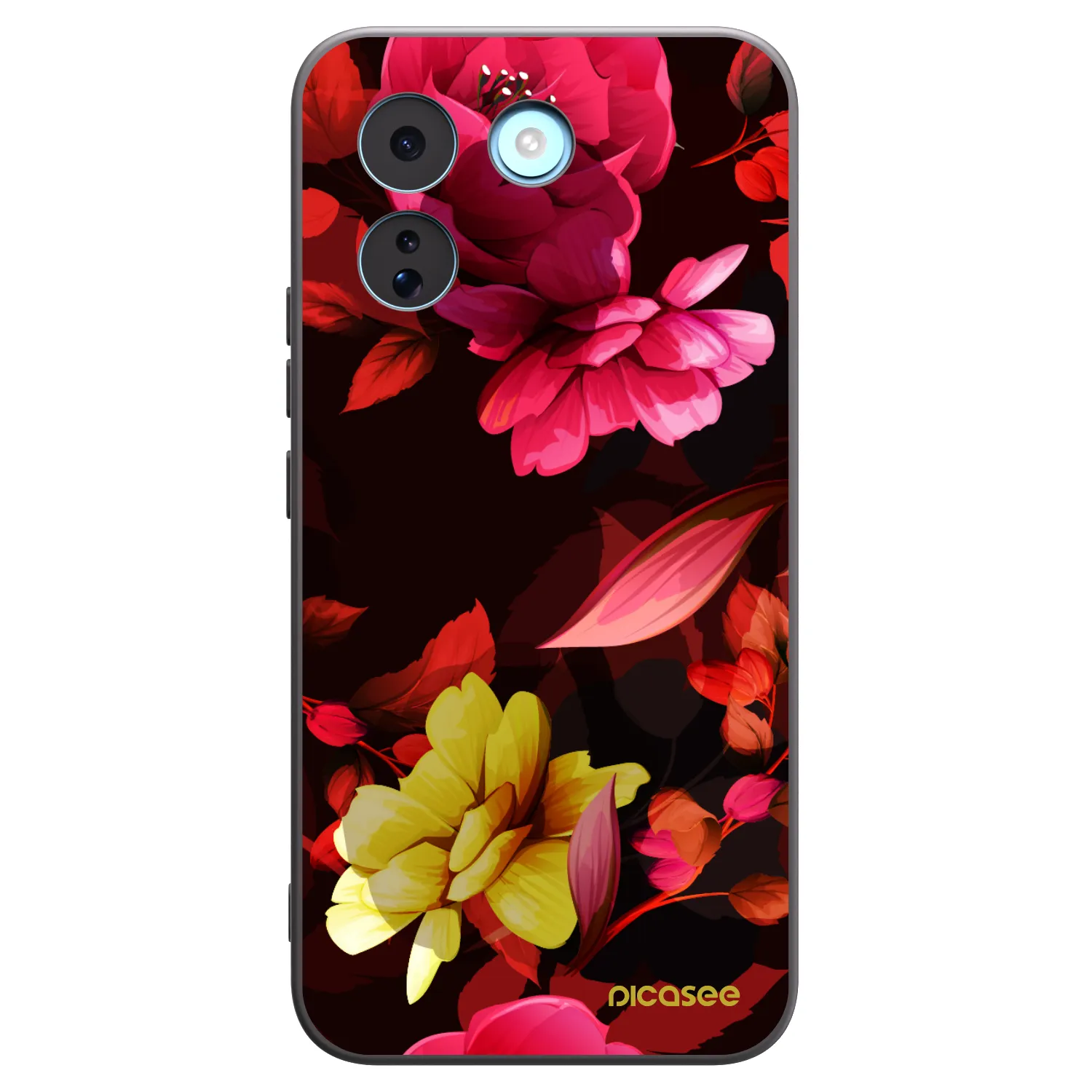 Picasee silikonový černý obal pro Xiaomi Redmi Note 17 Pro MAX 5G - Dark Peonny