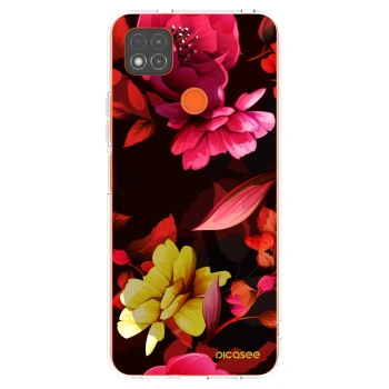 Picasee silikonový průhledný obal pro Xiaomi Redmi 9C - Dark Peonny