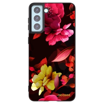 Picasee silikonový černý obal pro Samsung Galaxy S21+ 5G G996F - Dark Peonny