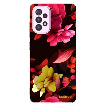 Picasee silikonový průhledný obal pro Samsung Galaxy A32 5G A326B - Dark Peonny