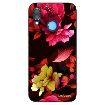 Picasee silikonový černý obal pro Huawei P20 Lite - Dark Peonny