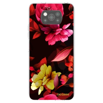 Picasee silikonový černý obal pro Xiaomi Poco X3 Pro - Dark Peonny