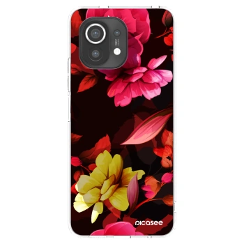Picasee silikonový průhledný obal pro Xiaomi Mi 11 - Dark Peonny