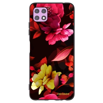 Picasee silikonový černý obal pro Samsung Galaxy A22 A226B 5G - Dark Peonny