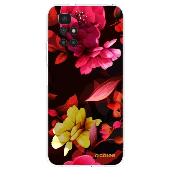 Picasee silikonový průhledný obal pro Xiaomi Redmi 10 - Dark Peonny