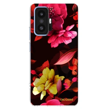 Picasee silikonový průhledný obal pro Xiaomi 11T - Dark Peonny