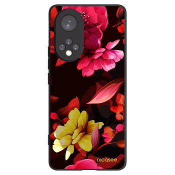 Picasee silikonový černý obal pro Huawei Nova 9 - Dark Peonny