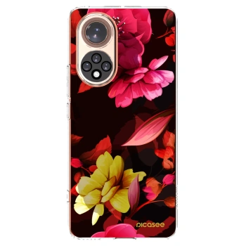 Picasee silikonový průhledný obal pro Huawei Nova 9 - Dark Peonny