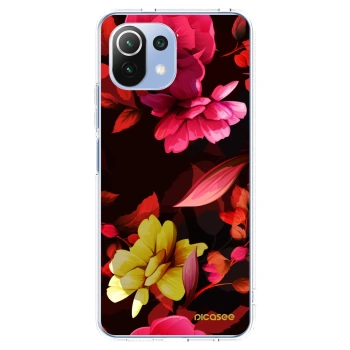Picasee silikonový průhledný obal pro Xiaomi 11 Lite 5G NE - Dark Peonny