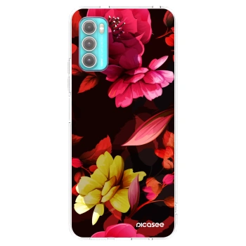 Picasee silikonový průhledný obal pro Motorola Moto G60 - Dark Peonny