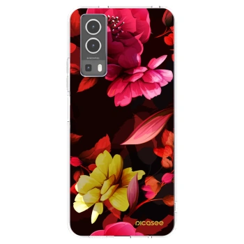 Picasee silikonový průhledný obal pro Vivo Y72 5G - Dark Peonny