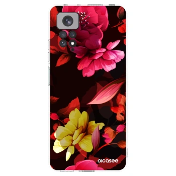Picasee silikonový průhledný obal pro Xiaomi Redmi Note 11S 4G - Dark Peonny