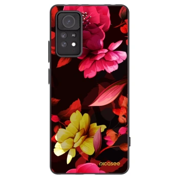 Picasee silikonový černý obal pro Xiaomi Redmi Note 11 Pro 5G - Dark Peonny