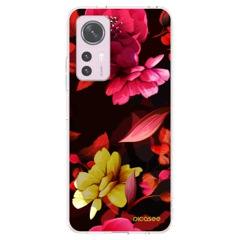 Picasee silikonový průhledný obal pro Xiaomi 12 - Dark Peonny