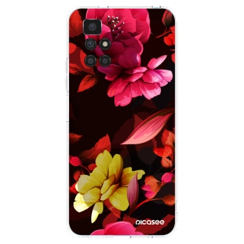 Picasee silikonový průhledný obal pro Xiaomi Redmi 10 (2022) - Dark Peonny