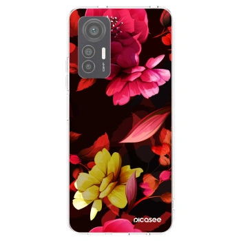 Picasee silikonový průhledný obal pro Xiaomi 12 Lite - Dark Peonny