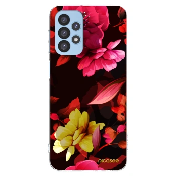 Picasee silikonový průhledný obal pro Samsung Galaxy A23 A235F 4G - Dark Peonny