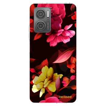 Picasee silikonový průhledný obal pro Xiaomi Redmi 10 5G - Dark Peonny