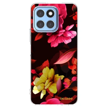 Picasee silikonový průhledný obal pro Honor X8 5G - Dark Peonny