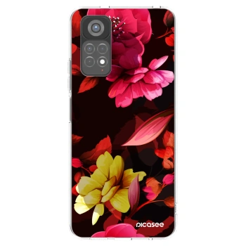 Picasee silikonový průhledný obal pro Xiaomi Redmi Note 11S 5G - Dark Peonny