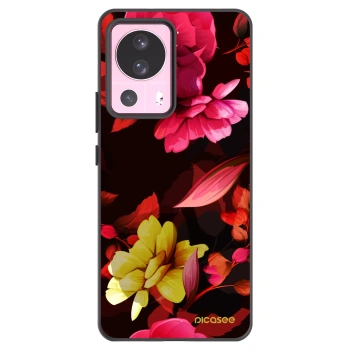 Picasee silikonový černý obal pro Xiaomi 13 Lite - Dark Peonny