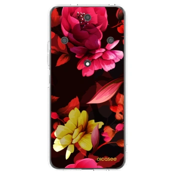 Picasee silikonový průhledný obal pro Honor Magic5 Lite 5G - Dark Peonny