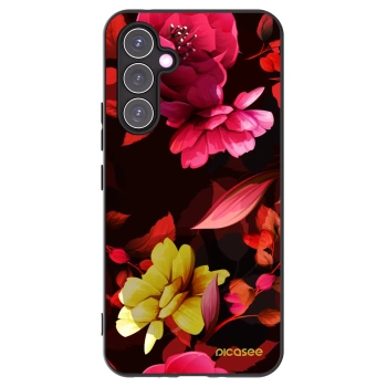 Picasee silikonový černý obal pro Samsung Galaxy A54 5G A546B - Dark Peonny