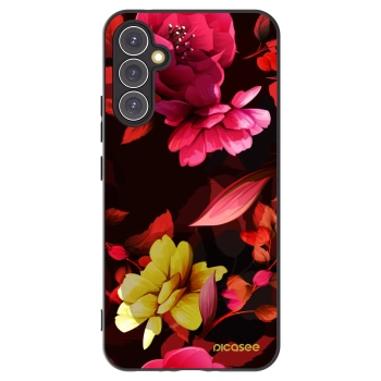 Picasee silikonový černý obal pro Samsung Galaxy A34 5G A346B - Dark Peonny