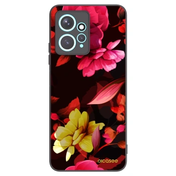 Picasee silikonový černý obal pro Xiaomi Redmi Note 12 4G - Dark Peonny