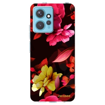 Picasee silikonový průhledný obal pro Xiaomi Redmi Note 12 4G - Dark Peonny