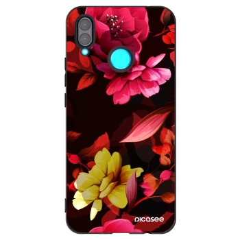 Picasee silikonový černý obal pro Huawei Nova 3 - Dark Peonny