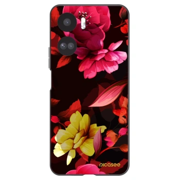 Picasee silikonový černý obal pro Honor 90 Lite 5G - Dark Peonny