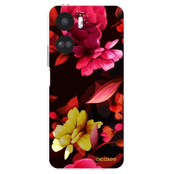 Picasee silikonový průhledný obal pro Honor 90 Lite 5G - Dark Peonny