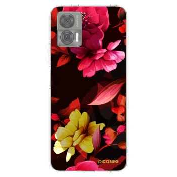 Picasee silikonový průhledný obal pro Motorola Edge 30 Neo - Dark Peonny
