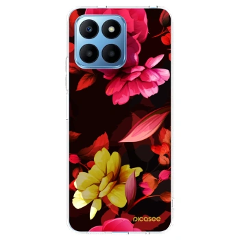 Picasee silikonový průhledný obal pro Honor 70 Lite - Dark Peonny