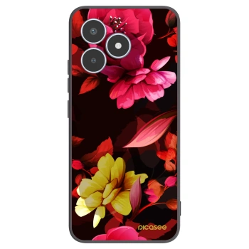 Picasee silikonový černý obal pro Realme C53 - Dark Peonny