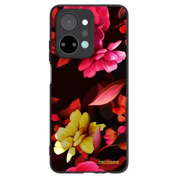 Picasee silikonový černý obal pro Honor X7a - Dark Peonny