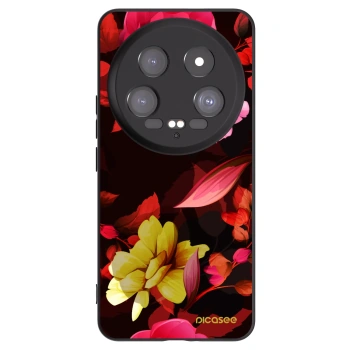 Picasee silikonový černý obal pro Xiaomi 14 Ultra - Dark Peonny