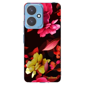 Picasee silikonový průhledný obal pro Xiaomi Redmi 13C 5G - Dark Peonny