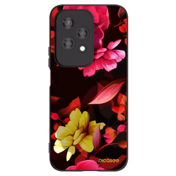 Picasee silikonový černý obal pro Honor 200 Lite - Dark Peonny